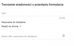 Tworzenie wiadomości o przesłaniu formularza