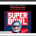 Mail z szablonem Super Bowl
